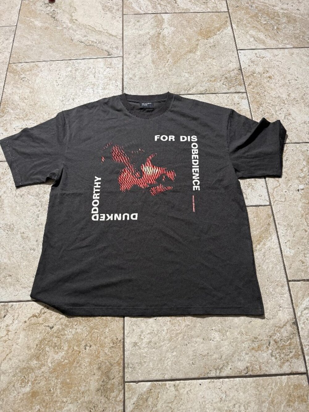 ERD Disobedience Graphic T-Shirt Black Large
